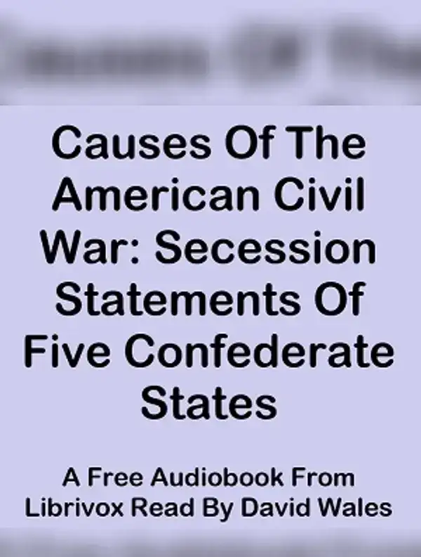 Causes Of The American Civil War: Secession Statements Of Five Confederate States (South Carolina